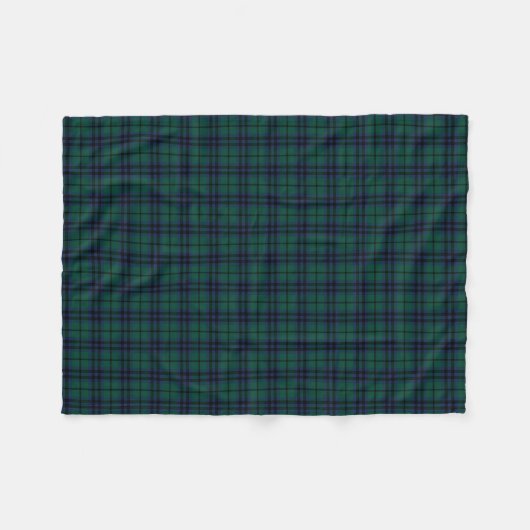 Keith Clan Donkerblauw en Groen Modern Tartan Fleece Deken (Voorkant (Horizontaal))