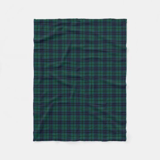 Keith Clan Donkerblauw en Groen Modern Tartan Fleece Deken (Voorkant)