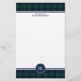 Keith Clan Modern Tartan Monogram Briefpapier