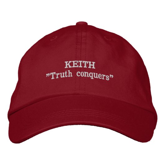 Keith Clan Motto Geborduurd Pet (Voorkant)