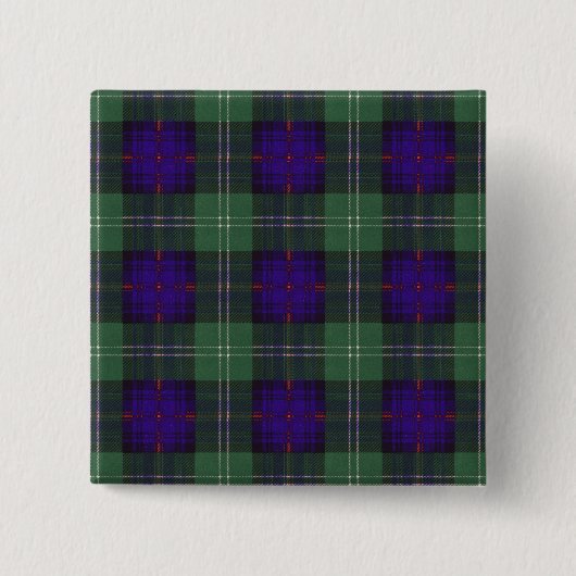 Keith clan Pset Scottish tartan Vierkante Button 5,1 Cm (Voorkant)