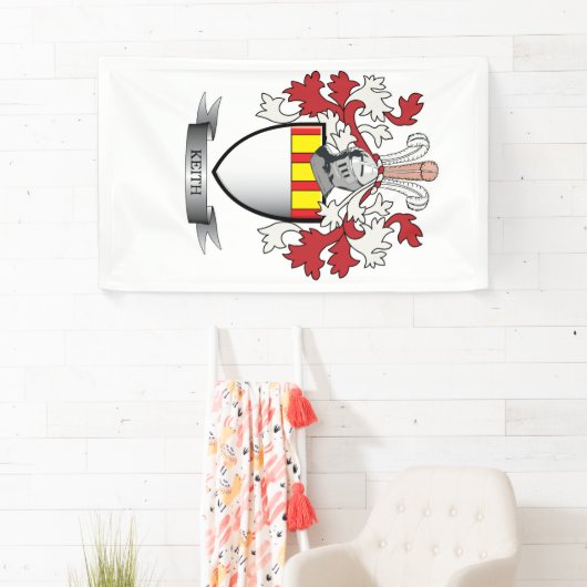 Keith Family Crest Coat of Arms Spandoek (Insitu)