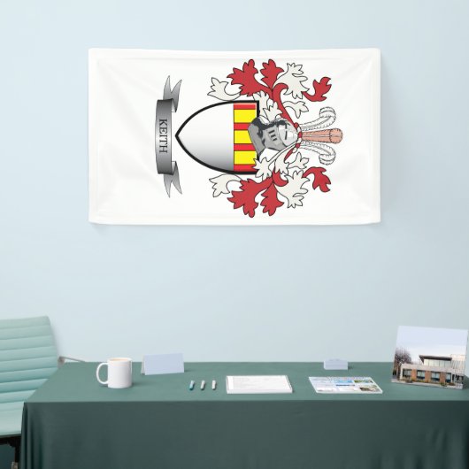 Keith Family Crest Coat of Arms Spandoek (Beurs)