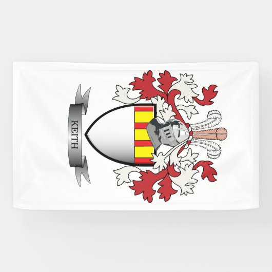 Keith Family Crest Coat of Arms Spandoek (Horizontaal)