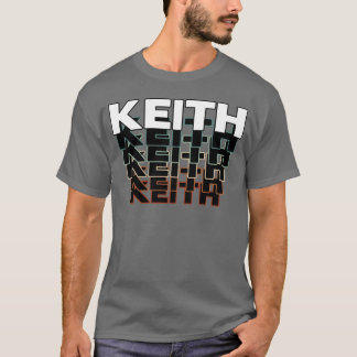 Keith Grappig Retro Vintage Zonsondergang Keith 80 T-shirt