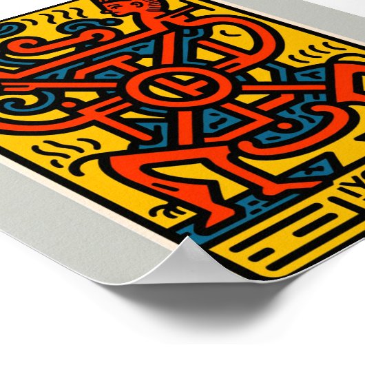 Keith Herling stijl Egyptisch design poster (Hoek)