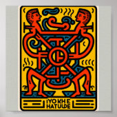 Keith Herling stijl Egyptisch design poster (Voorkant)