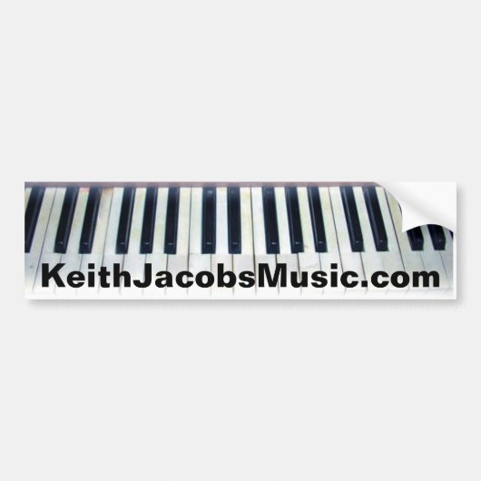 Keith Jacobs piano keys bumpersticker (Voorkant)