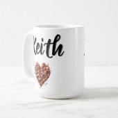 Keith, maak mijn hart niet met bacon koffiemok (Voorkant links)