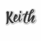 Keith Mens Name, Sticker (Voorkant)
