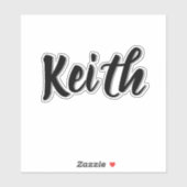 Keith Mens Name, Sticker (Vel)