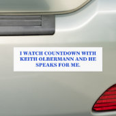 KEITH OLBERMANN BUMPERSTICKER KIJKEN (Op auto)