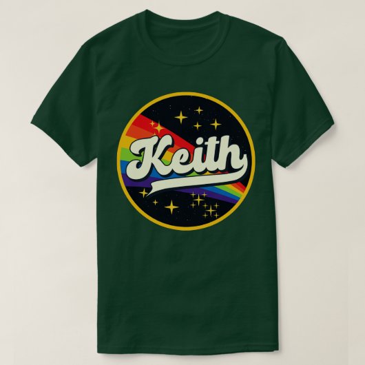 Keith Rainbow in ruimte  stijl T-shirt (Design voorkant)