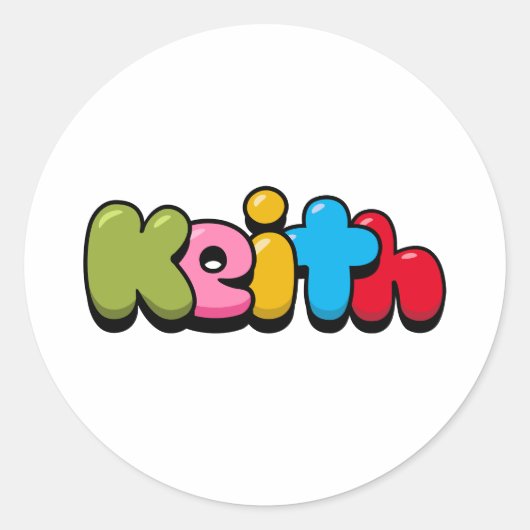 Keith Ronde Sticker (Voorkant)