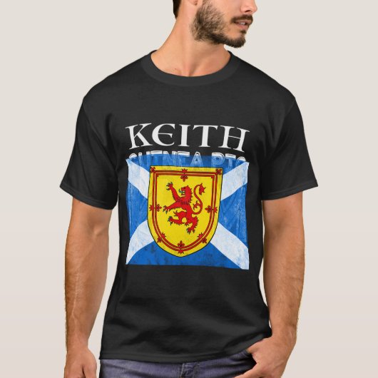Keith Schotse Clan Naam Gift Schotland Vlag Festiv T-shirt (Voorkant)