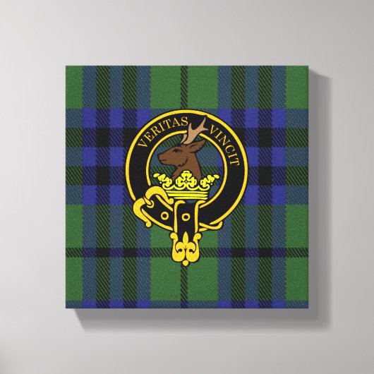 Keith Scottish Crest en Tartan Canvas print (Voorkant)