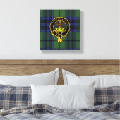 Keith Scottish Crest en Tartan Canvas print (Insitu (Slaapkamer))
