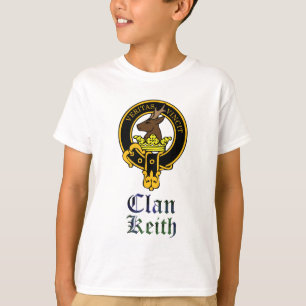 Keith scottish crest en tartan clan name t-shirt