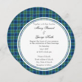 Keith Scottish Wedding Round Invitation Kaart (Voorkant / Achterkant)