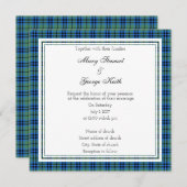 Keith Scottish Wedding Square Invitation Kaart (Voorkant / Achterkant)