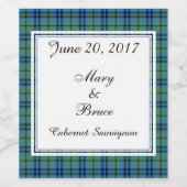 Keith Scottish Wedding Wine Label Wijn Etiket (Enkel label)