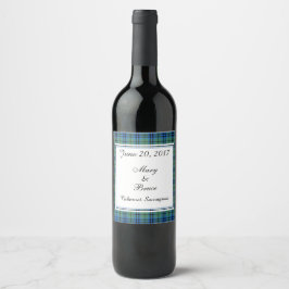 Keith Scottish Wedding Wine Label Wijn Etiket