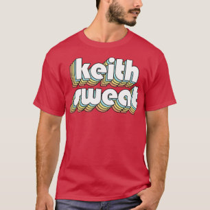 Keith Sweat Retro Rainbow Typography Vervaagde sti T-shirt