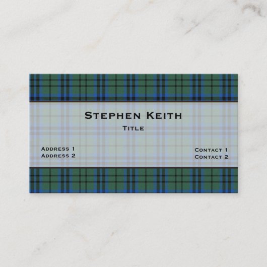 Keith Tartan Pset Custom Visitekaartje (Voorkant)