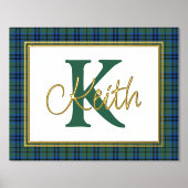 Keith Tartan Pset Monogram Folie Prints (Voorkant)