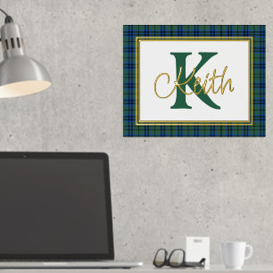 Keith Tartan Schotse Ruit Monogram Folie Prints