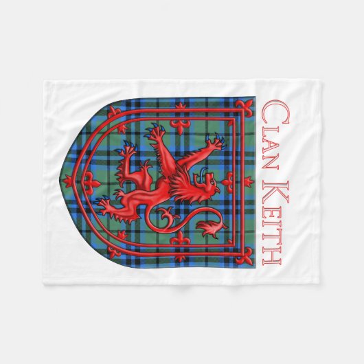 Keith Tartan Scottish Plaid Lion Rampant Fleece Deken (Voorkant (Horizontaal))