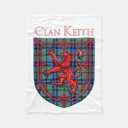 Keith Tartan Scottish Plaid Lion Rampant Fleece Deken (Voorkant)