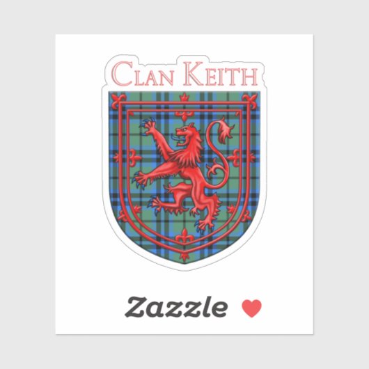 Keith Tartan Scottish Plaid Lion Rampant Sticker (Vel)