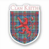 Keith Tartan Scottish Plaid Lion Rampant Sticker (Voorkant)