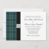 Keith Tartan Wedding Invitation Kaart (Voorkant)