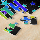 "KEITH" Voornaam, geun "HAPPY BIRTHDAY" Legpuzzel (Zijkant)