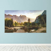 Keith Yosemite Valley Painting Canvas Afdruk (Insitu (Houten vloer))