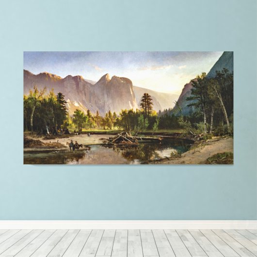 Keith Yosemite Valley Painting Canvas Afdruk (Insitu (Houten vloer))