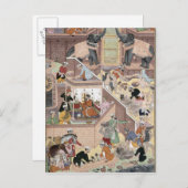 keizer Akbar (r.1556-1605) die het gebouw inspecte Briefkaart (Voorkant / Achterkant)