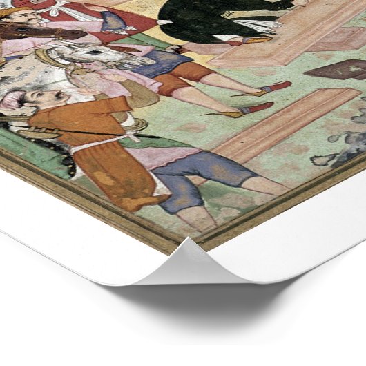 keizer Akbar (r.1556-1605) die het gebouw inspecte Poster (Hoek)