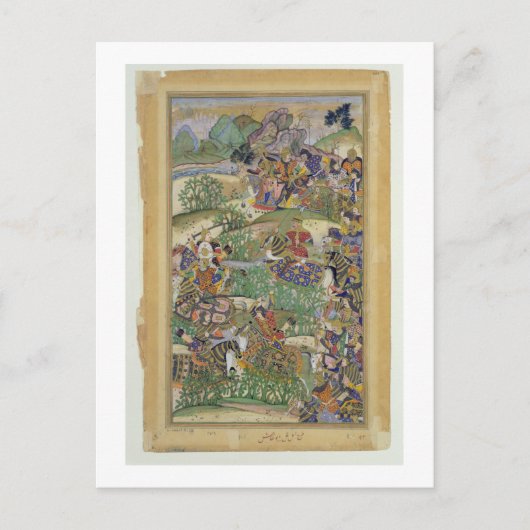 keizer Akbar (r.1556-1605) in de strijd tegen Sama Briefkaart (Voorkant)