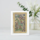 keizer Akbar (r.1556-1605) in de strijd tegen Sama Briefkaart (Staand voorkant)