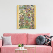 keizer Akbar (r.1556-1605) in de strijd tegen Sama Canvas Afdruk (Insitu (Woonkamer))