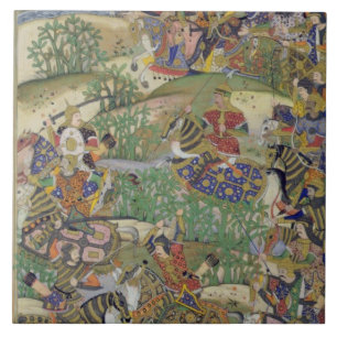 keizer Akbar (r.1556-1605) in de strijd tegen Sama Tegeltje