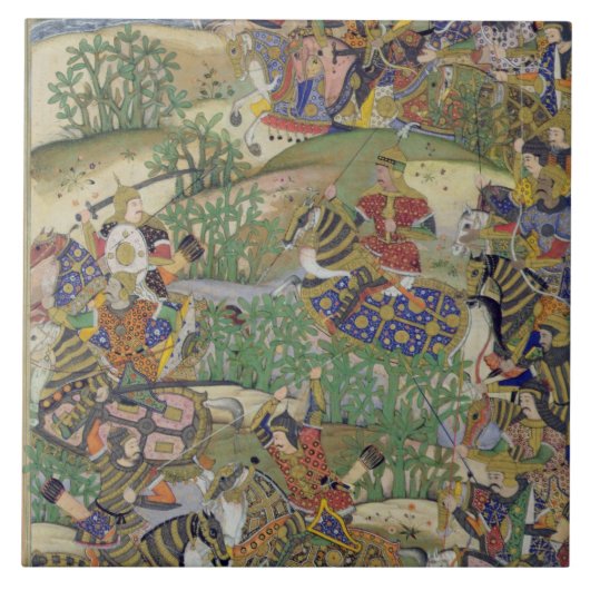 keizer Akbar (r.1556-1605) in de strijd tegen Sama Tegeltje (Voorkant)