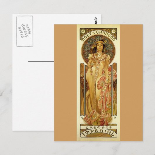 Keizer Champagne - Jugendstil Briefkaart (Voorkant / Achterkant)