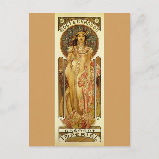 Keizer Champagne - Jugendstil Briefkaart (Voorkant)