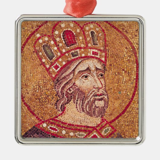 keizer Constantine I de Grote Metalen Ornament (Voorkant)
