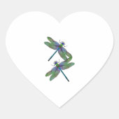 Keizer Dragonfly Hart Sticker (Voorkant)