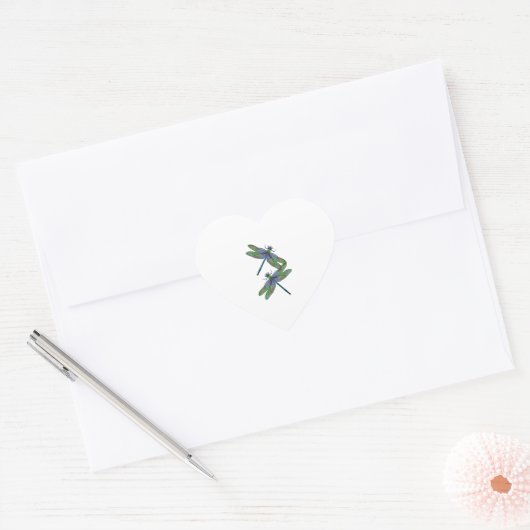 Keizer Dragonfly Hart Sticker (Envelop)